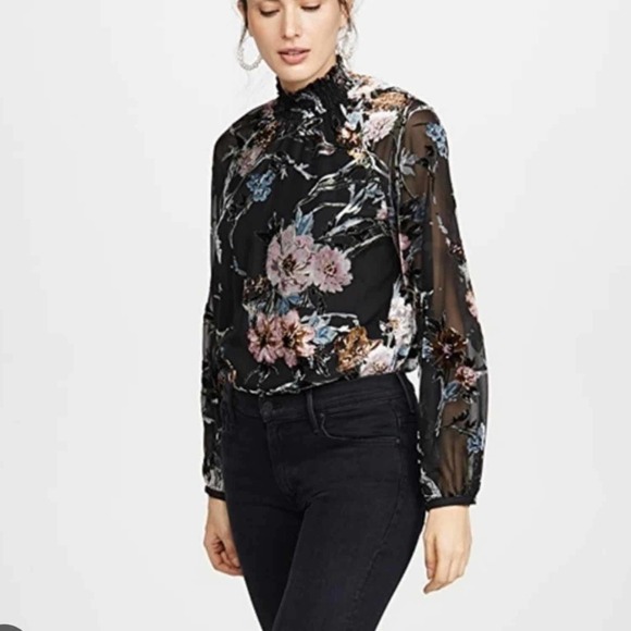 Yumi Kim Lexington Ave Blouse in Timeless Velvet Burnout Size Small - Picture 4 of 12